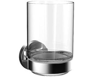 EMCO, Support en verre chromé rond - Partie en verre - Transparent