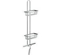 emco system2 étagère murale, 2 paniers profonds, raclette de douche, chrome, 356600108