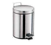 Emco Bad Poubelle System 2 355300000 — ronde 5 l, couvercle et pédale, acier inoxydable