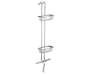 emco system 2 plateau de table, 2 paniers profonds, raclette de douche, chrome, 356600106