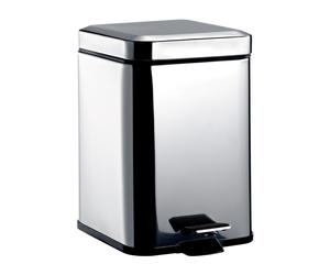 emco system2 corbeille, couvercle et pédale, rectangulaire, 5 Betteres, inox, 355300005