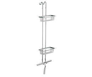 emco system2 plateau de table, 2 paniers profonds, raclette de douche, chrome, 356600106
