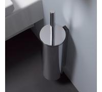 Emco Ensemble brosse de toilette System2 351500102, réservoir aluminium chromé avec couvercle