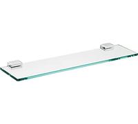 EMCO Système 2 étagères en Verre Cristal Transparent, 700 mm, chromé