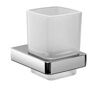 porte-verre Emco Trend 022000100 chromé , verre cristal satiné