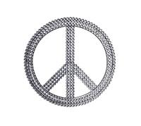 Emde 1008T00-0 Plaque Déco Motif Peace & Love Strass