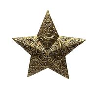 EMDE Cadres, Miroirs et Atelier sur-mesure Déco Murale étoile Motif Fleurs doré 17.5x16.8cm