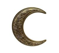 EMDE Cadres, Miroirs et Atelier sur-mesure Déco Murale Lune Motif Fleurs doré 15.5x18cm