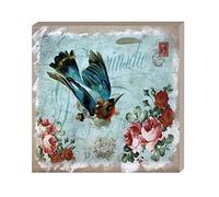 Emde CH87000-0 Toile Motif Oiseaux Bleu/Rose