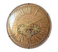 EMDÉ CRÉATION & FABRICATION DE CADRES DEPUIS 1937 Horloge mécanisme Convexe Verre doré 60cm