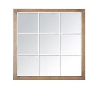 EMDÉ CRÉATION & FABRICATION DE CADRES DEPUIS 1937 Miroir Industriel carré Effet fenêtre 9 Vues 100x100cm