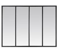 Emde Frank Miroir en Métal 4 Bandes, Noir, 120cm x 90cm