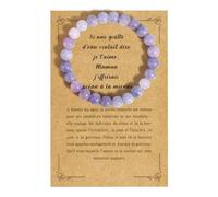 EmDryze Cadeau Maman Paques Pierre Naturelle 8mm Bracelets Idee Cadeau Fete des Meres Cadeaux Anniversaire Pour Maman Fête des Mères Original Merci Anniversaire Cadeaux Personnalisé Pour Mere Noel