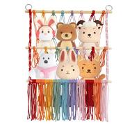 Emdvsco Porte-Peluches - Décor Maison 2 Niveaux À Suspendre,Range-Peluches pour Chambre d',pour Chambre De Bébé, D', Salle De Jeux, Salon, Placard, Porte