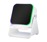 Emdvsco Support Téléphone Enceinte sans Fil - Base Pliable Charge 10W avec Lampe RGB, Haut-Parleur Stéréo sans Fil, Station 5-en-1 Multifonction pour Bureau Maison