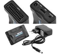 EMEBAY - 1080P HDMI vers Scart Péritel Convertisseur Vidéo Audio Adaptateur de Signal CRT TV, VHS VCR, DVD Support NTSC PAL