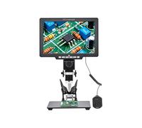 EMEBAY Microscope Numérique Portable - 2000x avec écran LCD 10,1”,RC Microscope de Soudure avec Batterie 5000mAh pour Réparation électronique,Inspection de PC/Pièces de Monnaie,Compatible PC