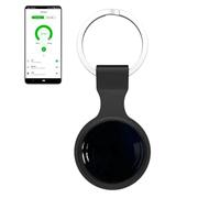 EMEBAY Traceur Bluetooth Localisateurs D’Objets, Traqueur Sonore Compatible avec Android et iOS, Tracker Anti-Perte avec Porte Clés, Traceur pour Clés Portefeuilles Valises Sacs et Plus Noir