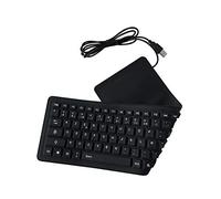 EMEBAY - USB Clavier Français Pliable AZERTY en Silicone 103 Touches, Clavier Souple étanche Compatible avec Ordinateur de Bureau, Ordinateur Portable, Tablette Tactile, Téléphone Portable