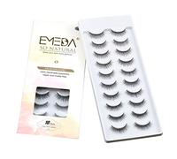 EMEDA 10 Paires Faux Cils d'Aspect Naturel, Courts Et Doux 3D, Vaporeux Cateye Pour Le Maquillage, En Bande 100% Faits à La Main (SPA3)