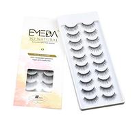 EMEDA 10 Paires Faux Cils d'Aspect Naturel, Courts Et Doux 3D, Vaporeux Cateye Pour Le Maquillage, En Bande 100% Faits à La Main (SP25)