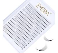 EMEDA 10D Pre made Fan Extension de Cils D curl 0,07mm 8mm 10D Russes Volume Extension de Cils Premade Lash Fans 10D Cils en Grappe 0.07 D curl(10D 0.07-D-8mm)