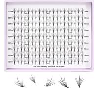 EMEDA 180Pcs Extensions de Cils 7D D Curl cils Russes en Grappe Longueur Mixte 9-14mm 0,07mm Cils Extensions Volume Cils de Fée 7D Eyelash Extensions D Russian Cluster Lashes Cils Manga (7D 9mm)