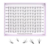 EMEDA 180Pcs Extensions de Cils 7D D Curl cils Russes en Grappe Longueur Mixte 9-14mm 0,07mm Cils Extensions Volume Cils de Fée 7D Eyelash Extensions D Russian Cluster Lashes Cils Manga (7D mix)