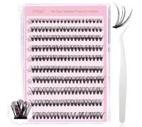 EMEDA 30D Cils Auto-Adhésifs 200pcs Pré-Collés Grappes de Cils Look Naturel avec Courbure D de 9-15mm avec Pincettes, Kit DIY pour l'Extension de Cils 30D (30P mix)