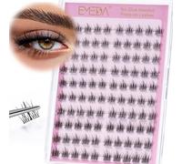 EMEDA cils autocollants, Cils pré-collés Manga anime Kit de cils en grappe sans colle 120Pcs cils à presser Ensemble de cils pré-collés avec pince à épiler Grappes de cils auto-adhésifs (K04)