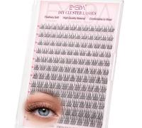 EMEDA Clusters de Cils Naturel - Bande Transparente Invisible - Effet Naturels Léger et Confortable - Mix Longueurs 8-14mm - Extensions de Cils DIY Faciles