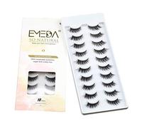 EMEDA Faux Cils Naturel 10 Styles, 10 Paires 3D, Longs Et Duveteux, Dramatique Cils Wispy Cateye Eyelashes (SA11)