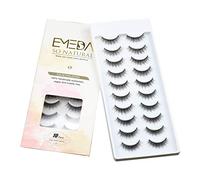 EMEDA Lot de 10 paires de faux cils naturels Wispies 3D doux, réutilisables, faux vison