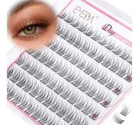 EMEDA Lot de 70 extensions de cils individuels à faire soi-même - Aspect naturel - Courbure D, douces et légères à réaliser soi-même - 11 mm, 10 mm, 12 mm (D03)