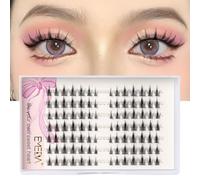 EMEDA Lot de 98 extensions de cils manga à faire soi-même - 7 styles - Cils œil de chat - Courbure C - Faux cils naturels doux et fins - Kit d'extensions de cils manga (cils féériques)