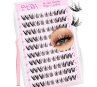 EMEDA Lot de extensions de cils auto-adhésives marron - Sans résidus collants - Sans colle - Pas de colle nécessaire - Noir