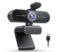 eMeet C60E 4K Webcam, Mise au Point Automatique PDAF, Double Microphone, Caméra de Streaming en Direct avec Correction Automatique de la Luminosité, Webcam USB Plug & Play pour PC et Mac