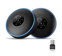 eMeet Haut-Parleur de conférence Bluetooth - 2 Haut-parleurs PC avec dongle, kit Mains Libres USB M220 pour 5-16 Personnes