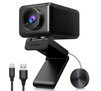 EMEET Webcam 1080P - Jupiter AI Gesichtserkennung Webcam, Webcam Full HD mit Lautsprecher, 96 ° Sichtfeld, Webcam mit Lichtkorrektur, Plug & Play, für Win10, Mac OS X, Linux, Skype, zum Konferenz
