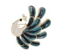 EMEGCY Broche en forme d'animal avec strass - Plaqué or 18 carats - Bijou tendance pour maman, épouse, Cuivre, Base