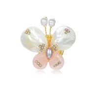 EMEGCY Broche en forme d'animal pour femme avec strass - Plaqué or 18 carats - Bijou tendance - Cadeau pour maman et épouse, Cuivre, Base