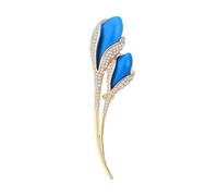 EMEGCY Broche en forme de fleur en cristal autrichien plaqué or 18 carats - Pour la fête des mères, un anniversaire, une maman, une épouse, Cuivre, Base