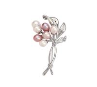 EMEGCY Broche en forme de fleur en cristal autrichien plaqué or 18 carats - Pour la fête des mères, un anniversaire, une maman, une épouse, Cuivre, Base