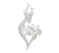 EMEGCY Broche en forme d'insecte en forme d'animal avec strass et émail plaqué or 18 carats - Cadeau d'anniversaire pour homme et femme, Cuivre, Base