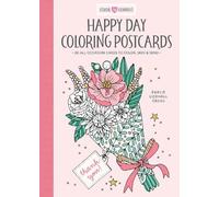 Emelie Lidehäll Öberg – Happy Day – Cartes postales à colorier – Color and Connect – Poche