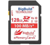 eMemoryCards 128 Go UHS-I U3 SDXC 100 Mo/s Carte mémoire pour Nikon D780, Nikon Z 50 Caméra