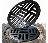 EMENKD 20 30 40 50 60 70cm Grille De Drainage Ronde Pour Tranchée Extérieure, Grille Caniveau Robuste Pour Égouts, Grilles De Vidange Pour Cour, Parc, Jardin(65cm(25.6"))