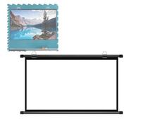 EMENKD Écran De Projecteur 30 40 50 60 72 Pouces pour Écran De Projection Manuel Extérieur Intérieur Écran HD pour Cinéma Maison, Format 16: 9/4: 3(50 inch (4:3))