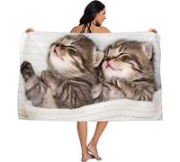 EMENZA Serviette de Bain 90 x 180 cm Chat Mignon, Chat Serviettes de Plage Microfibre à Séchage Rapide pour Femme Homme, Coton, Serviette de Bain Grande Taille pour Sauna, Piscine, Camping