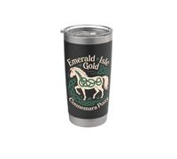 Emerald Isle Connemara Pony Celtic Horse Gobelet isotherme en acier inoxydable double paroi